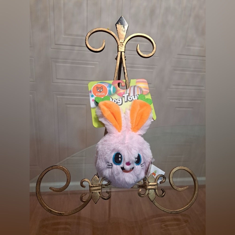 Brand New  Fofos Dog Toy Bunny Ball Face